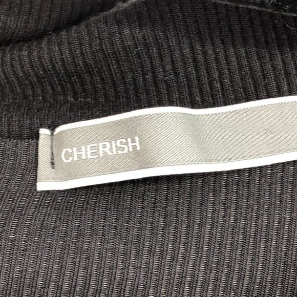 Cherish Black Fun and flirty ribbed cross cross off-the-shoulder tunic size S - Picture 11 of 16
